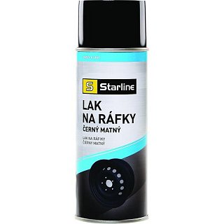 STARLINE Lak na ráfiky čierny matný, sprej 400ml