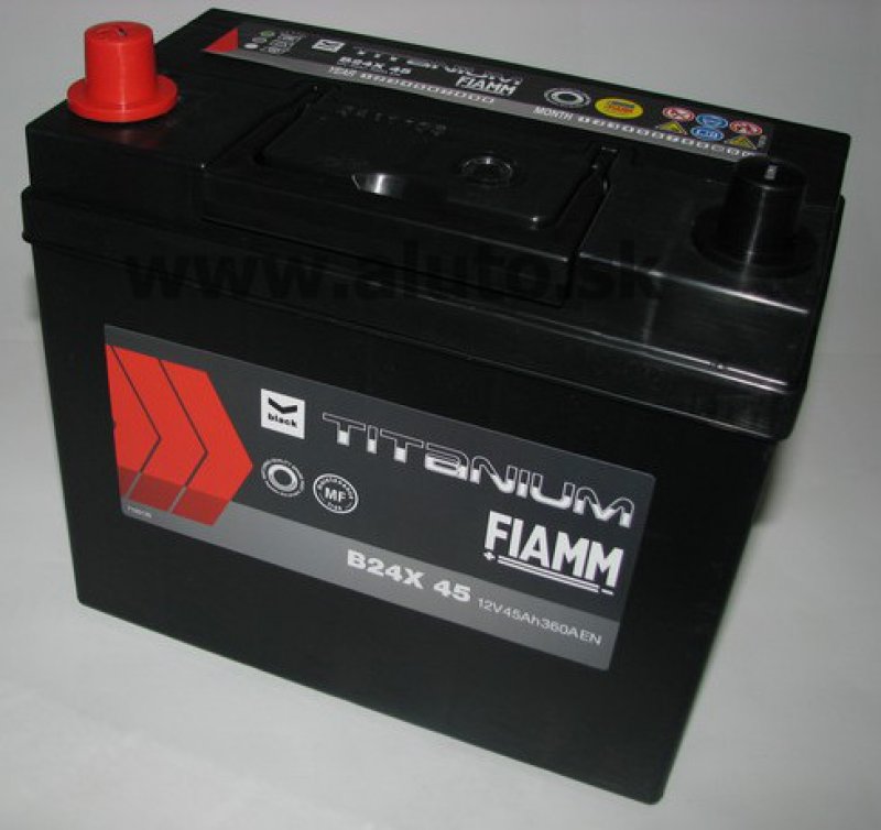 Fiamm Black Titanium 12V 45Ah 360A B24X 45