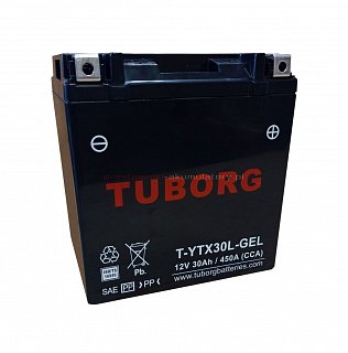 TUBORG YTX30L-GEL 12V 30AH 450A