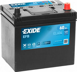 Exide Start-Stop EFB 12V 60Ah 520A EL604