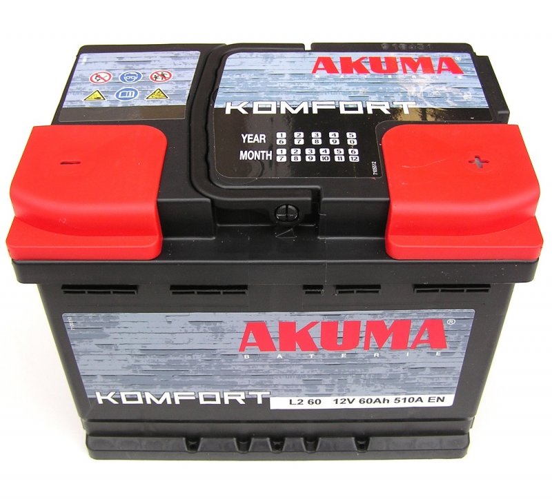 AKUMA Komfort 12V 60Ah 510A L2 60